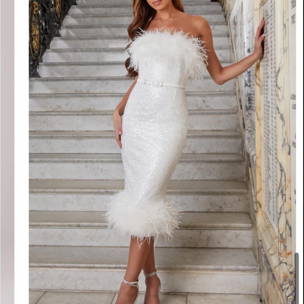 Nadine Merabi- Katie White Dress